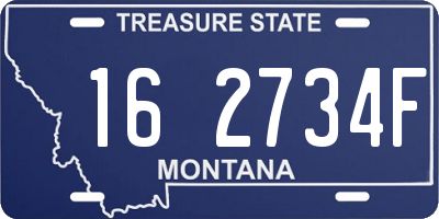 MT license plate 162734F