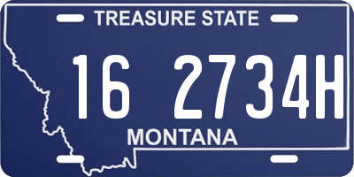 MT license plate 162734H