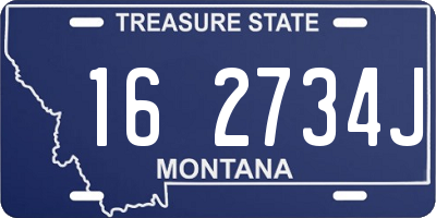 MT license plate 162734J