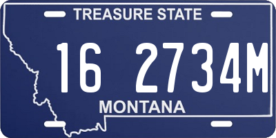 MT license plate 162734M