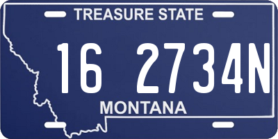MT license plate 162734N