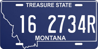 MT license plate 162734R