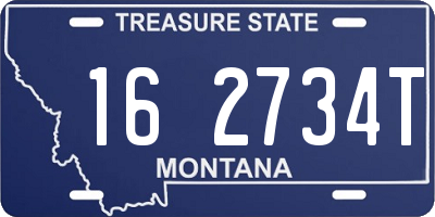 MT license plate 162734T