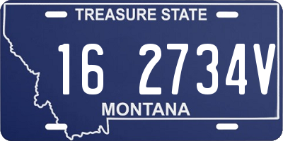 MT license plate 162734V