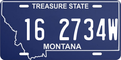 MT license plate 162734W