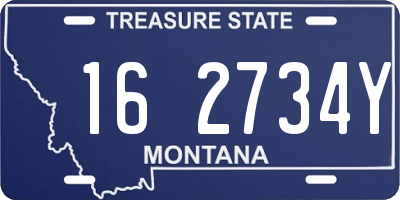 MT license plate 162734Y