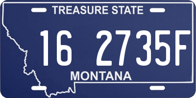 MT license plate 162735F