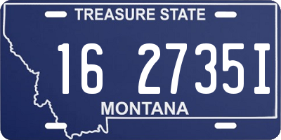 MT license plate 162735I