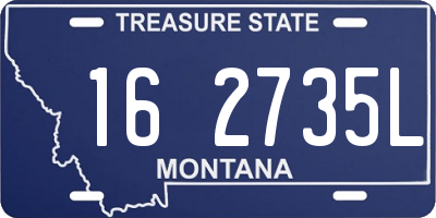 MT license plate 162735L