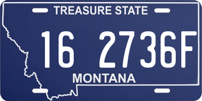 MT license plate 162736F