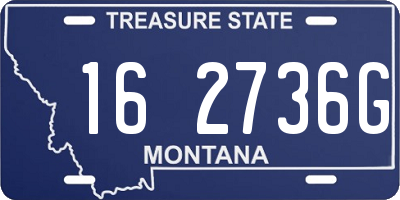 MT license plate 162736G