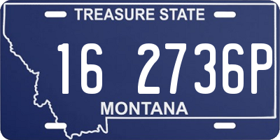 MT license plate 162736P