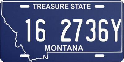 MT license plate 162736Y