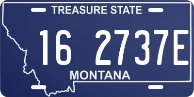 MT license plate 162737E