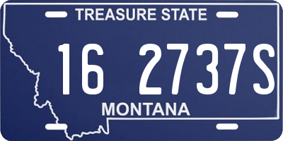 MT license plate 162737S