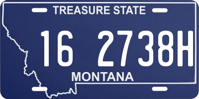 MT license plate 162738H