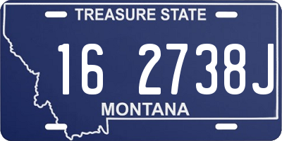 MT license plate 162738J