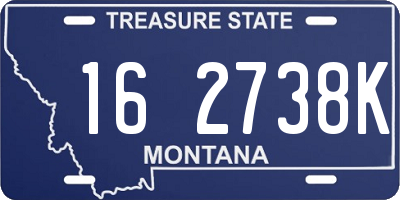 MT license plate 162738K