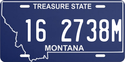 MT license plate 162738M