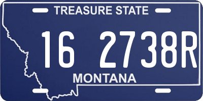 MT license plate 162738R