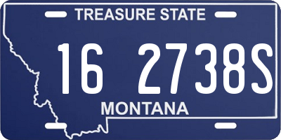 MT license plate 162738S