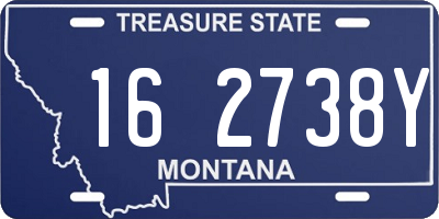 MT license plate 162738Y