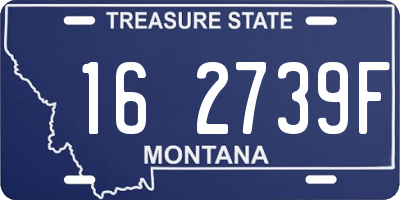 MT license plate 162739F