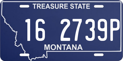 MT license plate 162739P