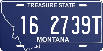 MT license plate 162739T