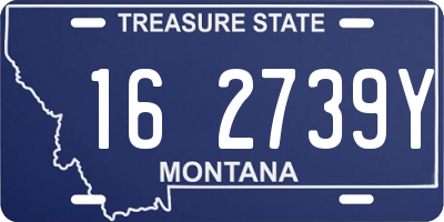 MT license plate 162739Y