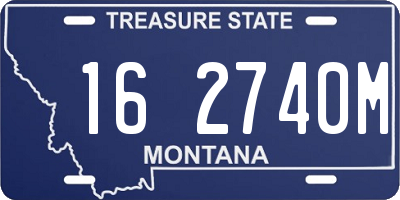 MT license plate 162740M