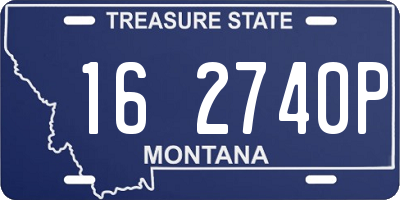 MT license plate 162740P