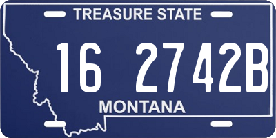 MT license plate 162742B