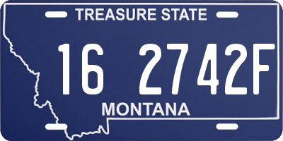 MT license plate 162742F