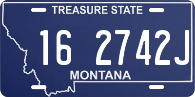 MT license plate 162742J