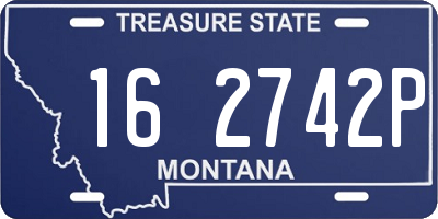 MT license plate 162742P