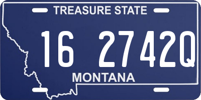 MT license plate 162742Q
