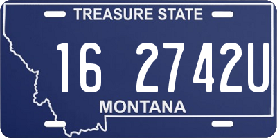 MT license plate 162742U