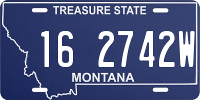 MT license plate 162742W