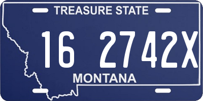 MT license plate 162742X