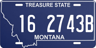 MT license plate 162743B