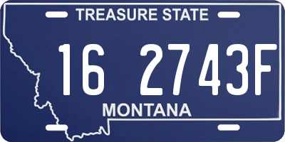 MT license plate 162743F