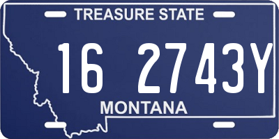 MT license plate 162743Y