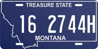 MT license plate 162744H