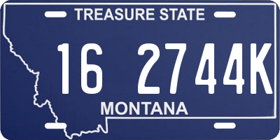 MT license plate 162744K