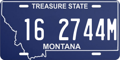 MT license plate 162744M