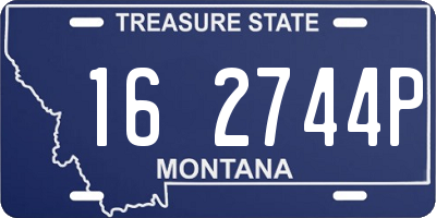 MT license plate 162744P
