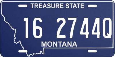MT license plate 162744Q