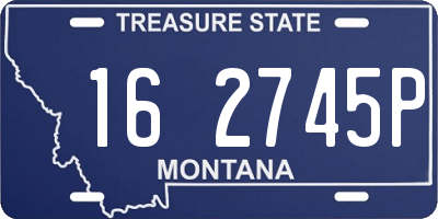 MT license plate 162745P