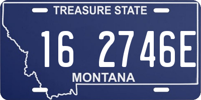 MT license plate 162746E